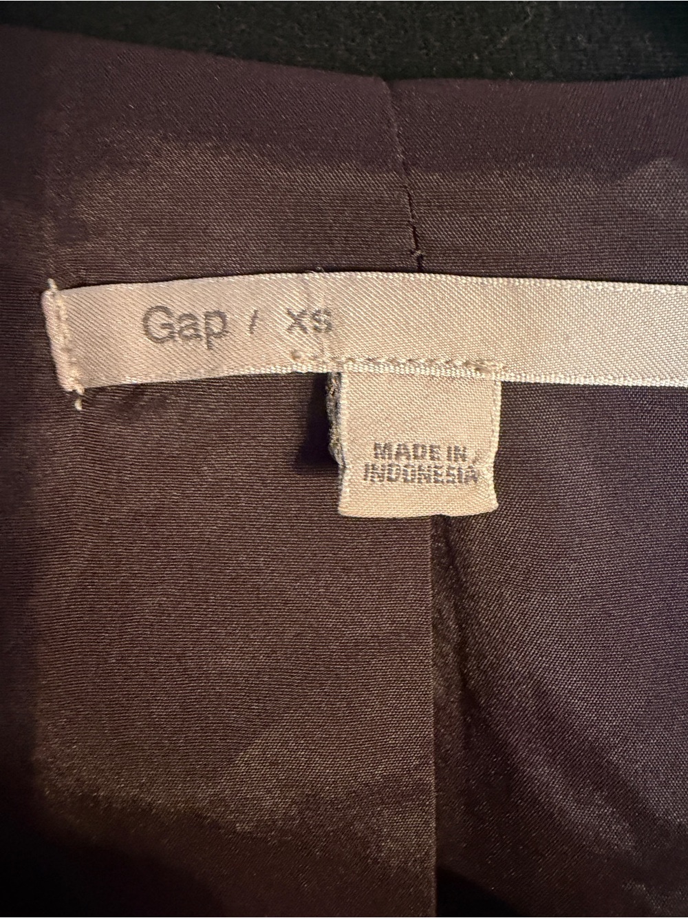 Gap Women Moto Jacket True Black Full Zip with Zip Pockets - Size XS - Picture 7 of 8